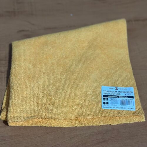 Toalha Em Microfibra Sem Costura 40X40 Uso Geral - Laranja